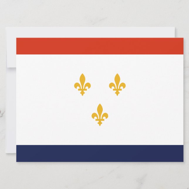 Cartão Bandeira de Nova Orleans (Louisiana, EUA) (Frente)