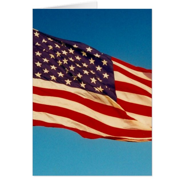 Cartão bandeira de ondas usa (Frente)