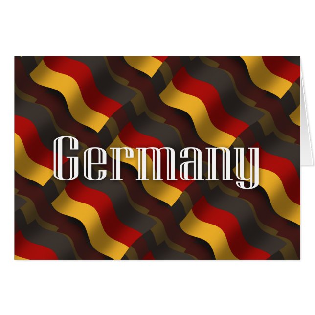 Cartão Bandeira de ondulação de Alemanha (Frente Horizontal)