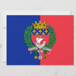 Cartão Bandeira de Paris (França)