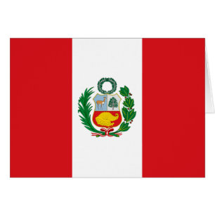 Cartão Bandeira de Peru