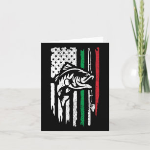 Cartão Bandeira De Pesca Norte Italiana Americana
