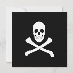 Cartão Bandeira de Pirata (Jolly Roger)