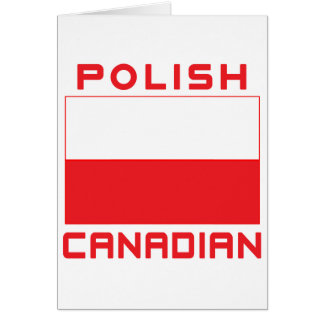 Cartão Bandeira de Polônia canadense polonesa