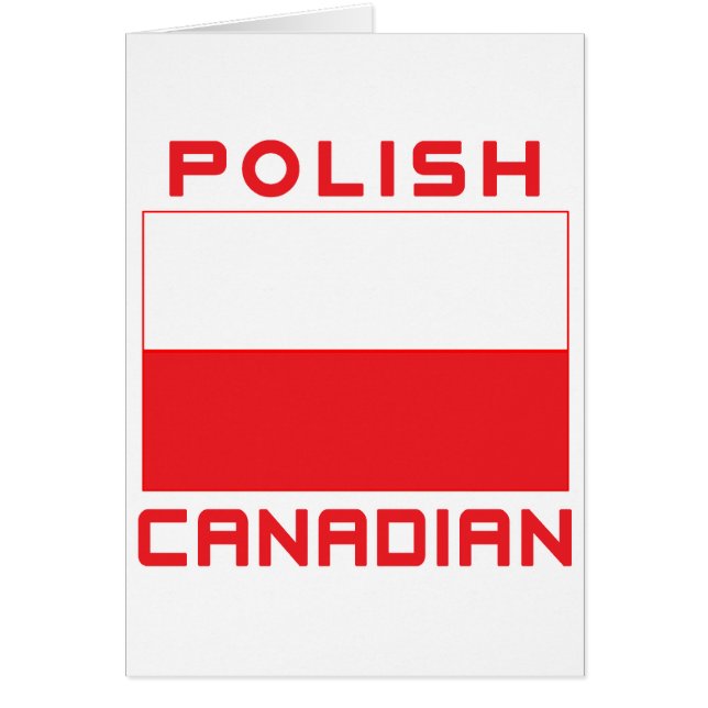 Cartão Bandeira de Polônia canadense polonesa (Frente)