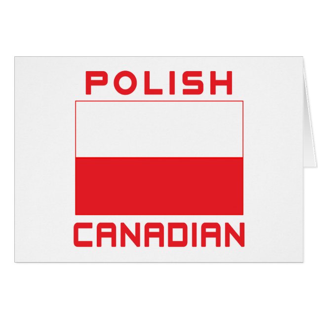 Cartão Bandeira de Polônia canadense polonesa (Frente Horizontal)