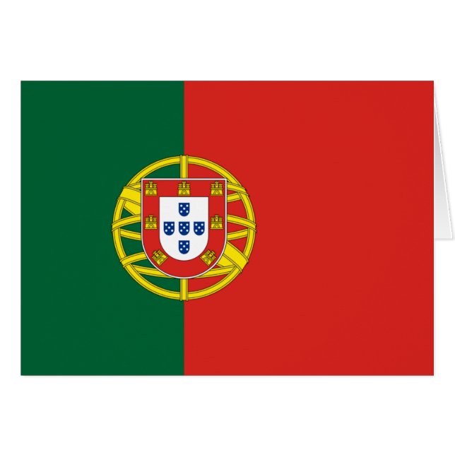 Cartão Bandeira de Portugal (Frente Horizontal)