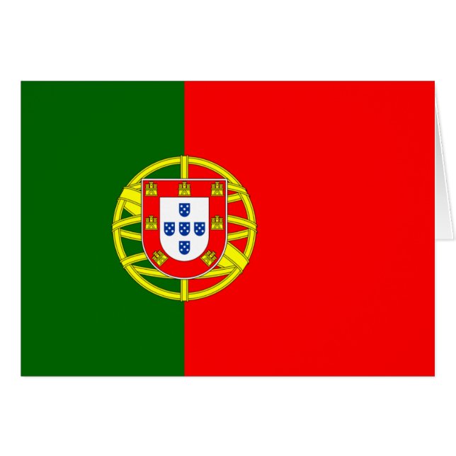 Cartão Bandeira de Portugal (Frente horizontal)