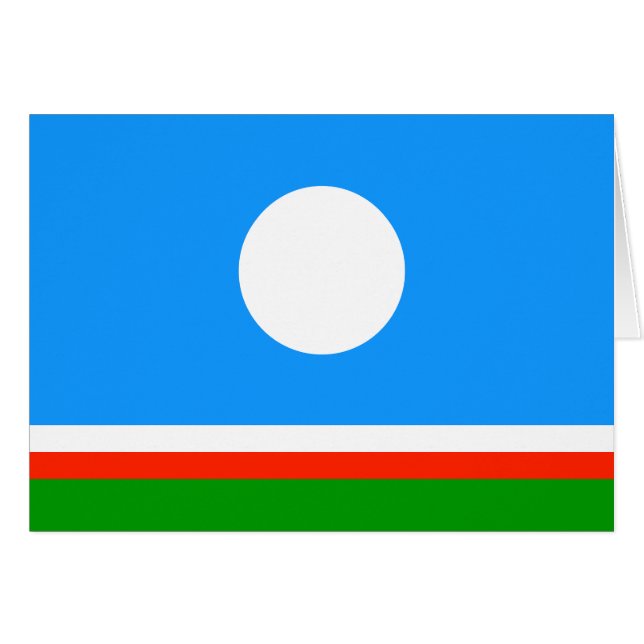 Cartão Bandeira de Sakha (Frente Horizontal)