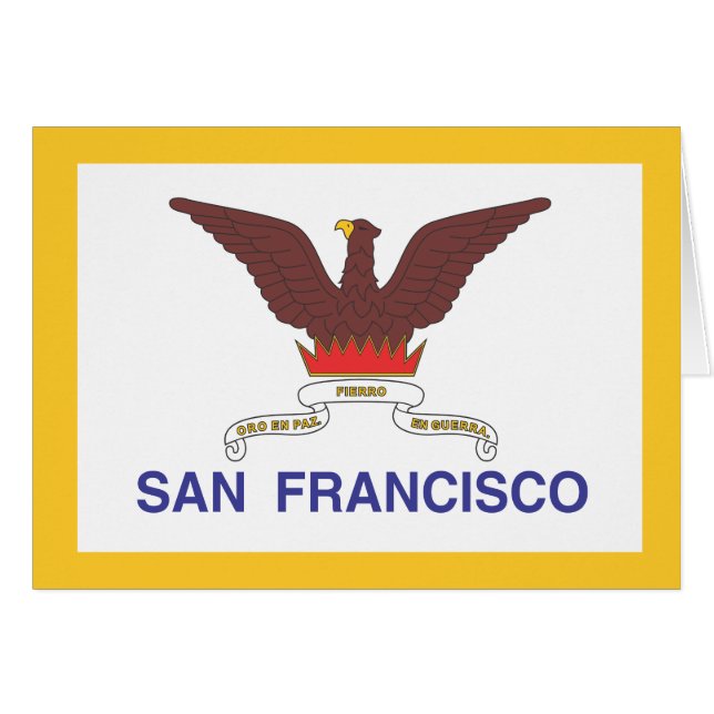 Cartão Bandeira de São Francisco (Frente Horizontal)