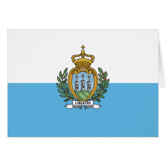 Cartão Bandeira de São Marinho (Frente Horizontal)