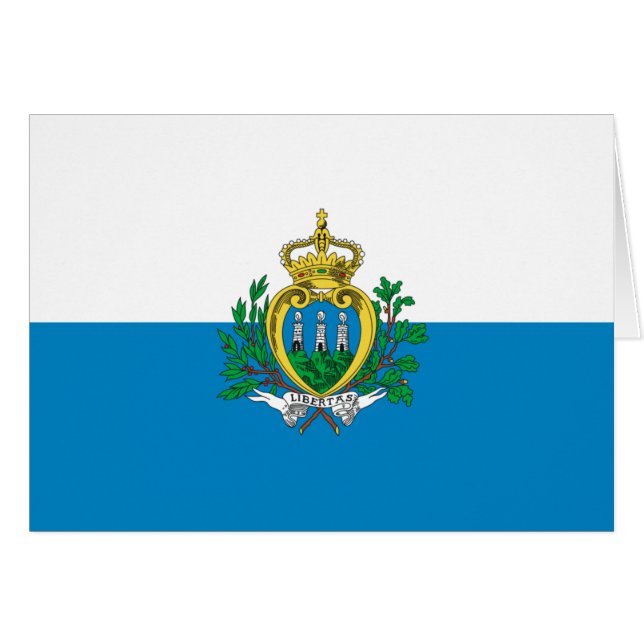 Cartão Bandeira de São Marino (Frente Horizontal)