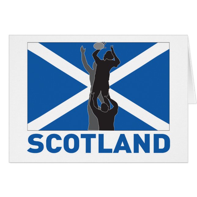 Cartão Bandeira de scotland da bola do lance do lineout (Frente Horizontal)