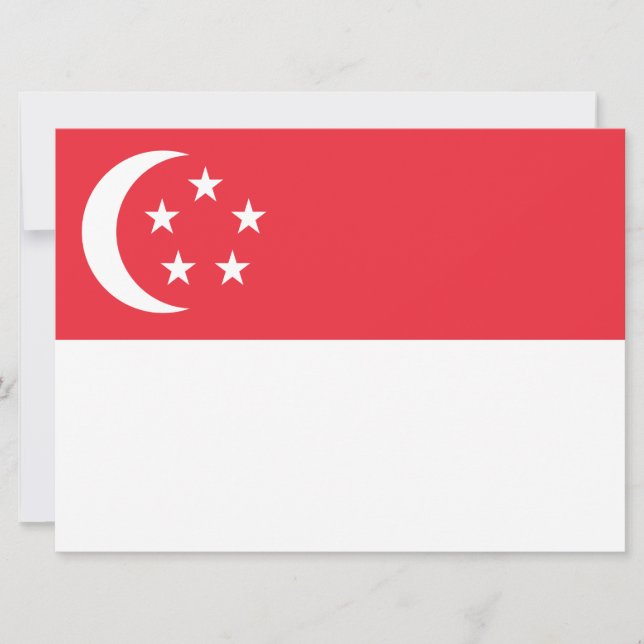 Cartão Bandeira de Singapura (Frente)