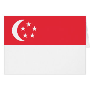 Cartão Bandeira de Singapura