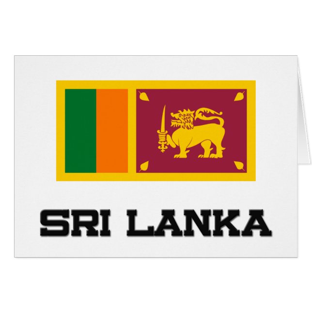 Cartão Bandeira de Sri Lanka (Frente Horizontal)