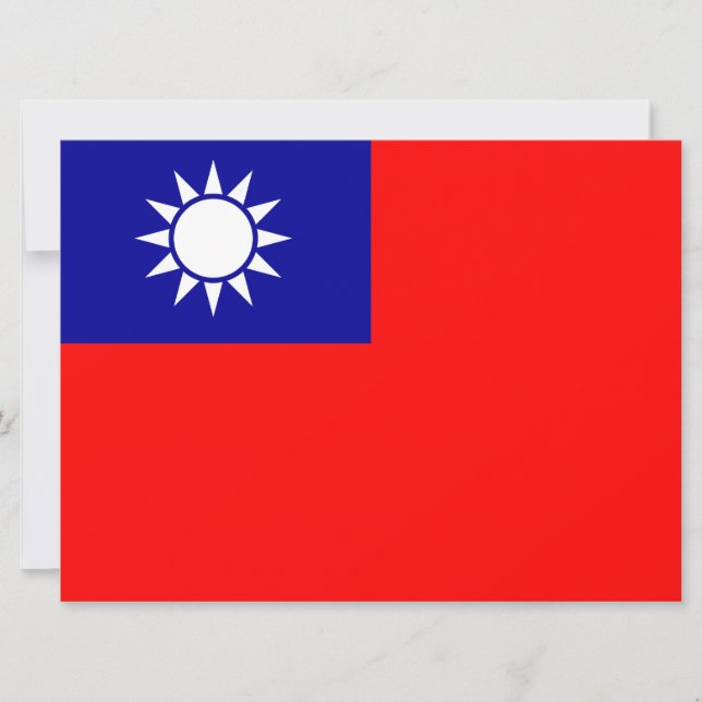 Cartão Bandeira de Taiwan (Frente)