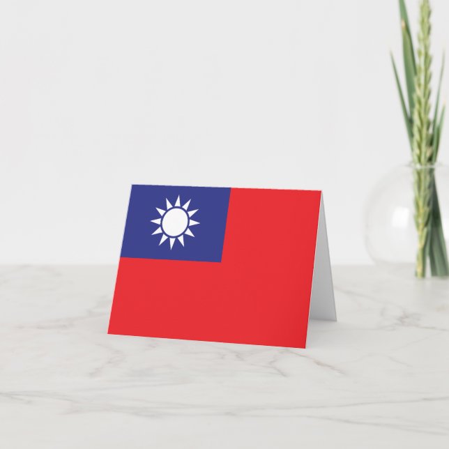 Cartão Bandeira de Taiwan (Frente)