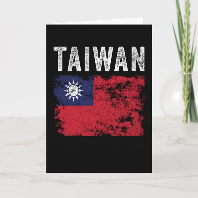 Cartão Bandeira de Taiwan em dificuldades - Bandeira de T (Frente)