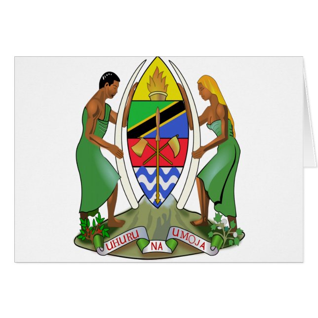 Cartão Bandeira de Tanzânia (Frente Horizontal)