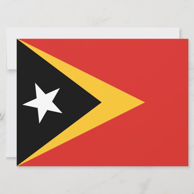 Cartão Bandeira de Timor-Leste (Frente)