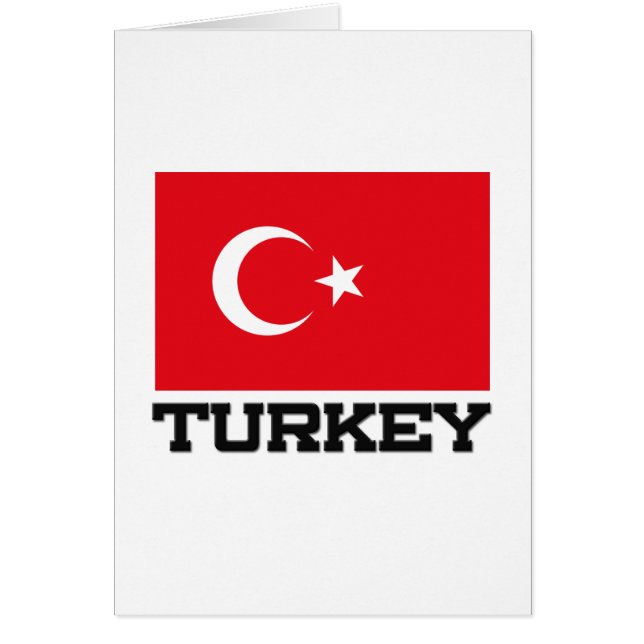 Cartão Bandeira de Turquia (Frente)