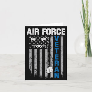 Cartão Bandeira de veterano da força aérea americana usaf
