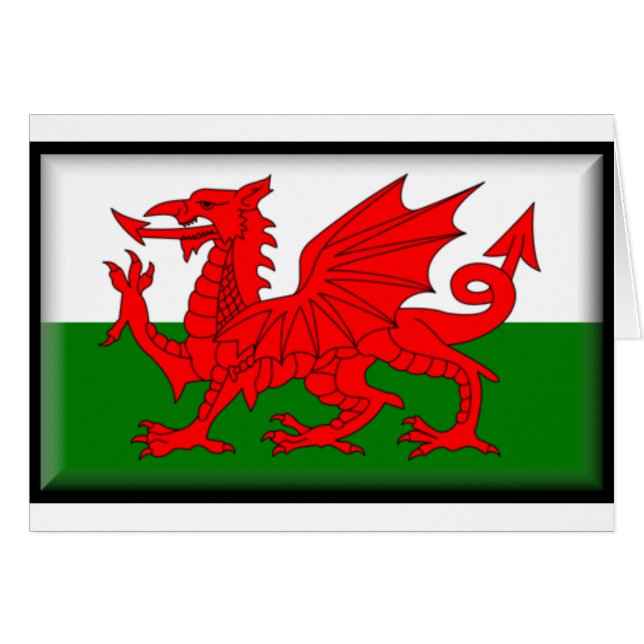 Cartão Bandeira de Wales (Frente Horizontal)