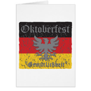 Cartão Bandeira Distante do Oktoberfest