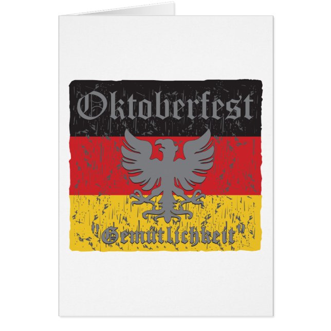 Cartão Bandeira Distante do Oktoberfest (Frente)