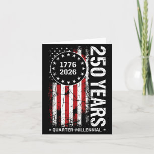 Cartão Bandeira do 250º Aniversário Americano EUA