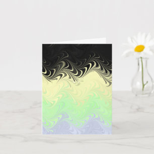 Cartão Bandeira do Abstrato Cassgender Pride Boho Wavy Ma