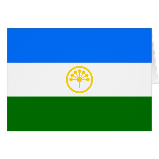 Cartão Bandeira do Bashkortostan (Frente Horizontal)