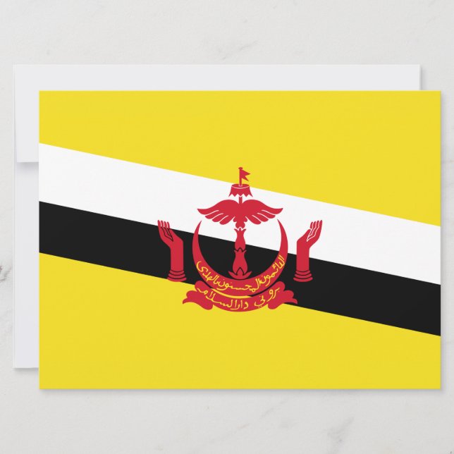 Cartão Bandeira do Brunei (Frente)