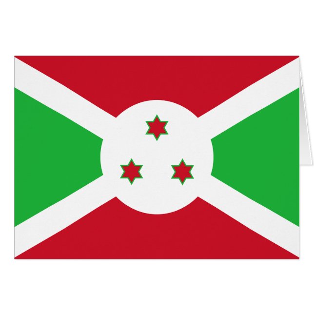 Cartão Bandeira do Burundi Patriótico (Frente Horizontal)