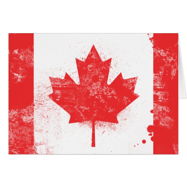 Cartão Bandeira do Canadá (Frente Horizontal)