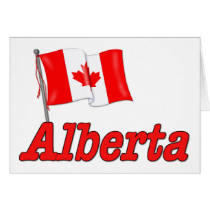 Cartão Bandeira do Canadá - Alberta