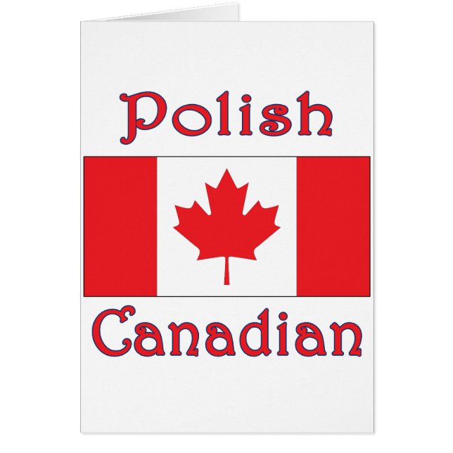 Cartão Bandeira do Canadá polonês (Frente)