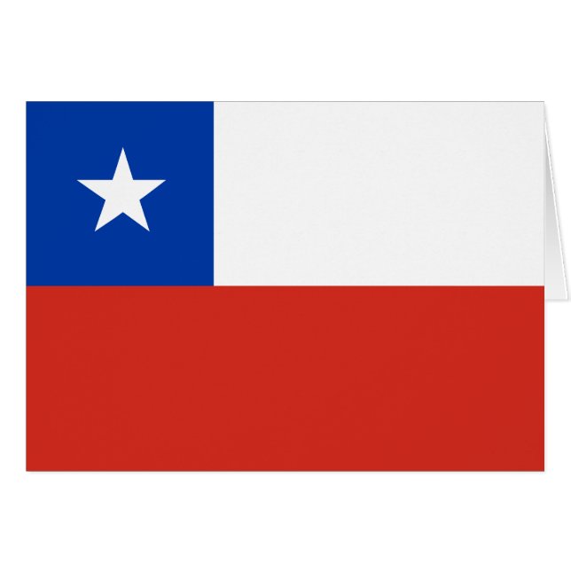 Cartão Bandeira do Chile (Frente Horizontal)
