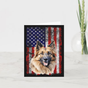 Cartão Bandeira do Dia 4 de Julho do Amante do Cão Tervur