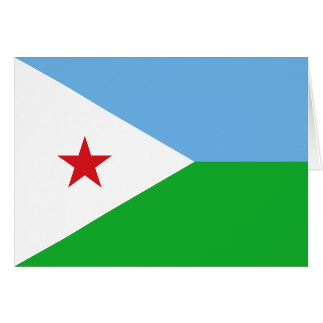 Cartão Bandeira do Djibuti (Frente Horizontal)