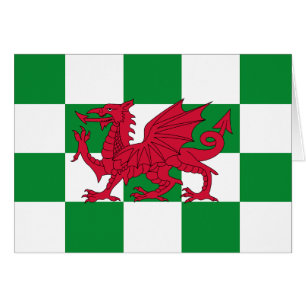 Cartão Bandeira do Dragão Céltico Vermelho Criatura Místi
