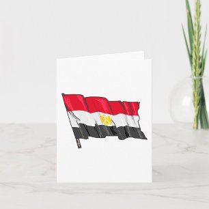 Cartão Bandeira do Egito Desgastada à Mão