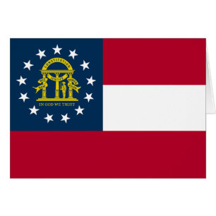 Cartão Bandeira do Estado da Geórgia