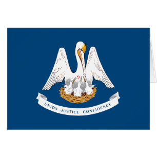 Cartão Bandeira do Estado da Louisiana