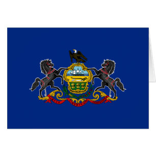 Cartão Bandeira do Estado da Pensilvânia