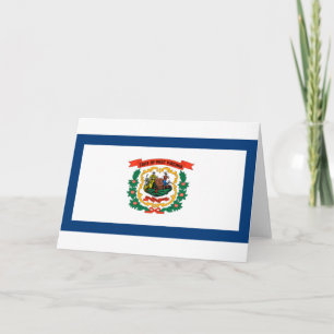 Cartão Bandeira do Estado da Virgínia Ocidental