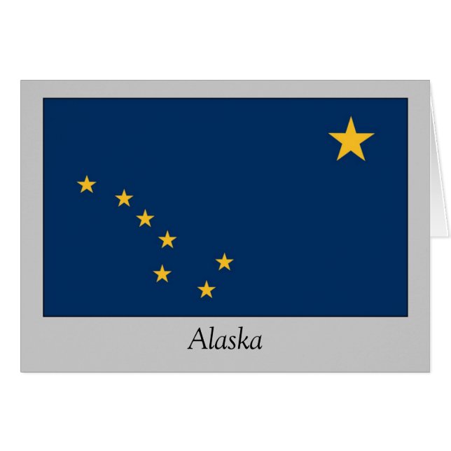 Cartão Bandeira do estado de Alaska (Frente Horizontal)