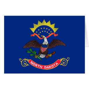 Cartão Bandeira do Estado de Dakota do Norte