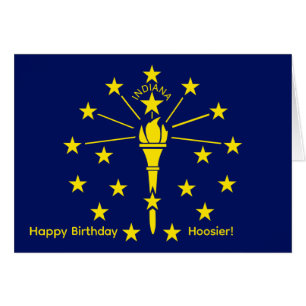 Cartão Bandeira do Estado de Indiana